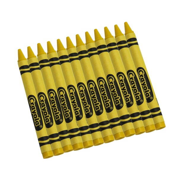 Bulk Crayons, Yellow, Regular Size, 144PK